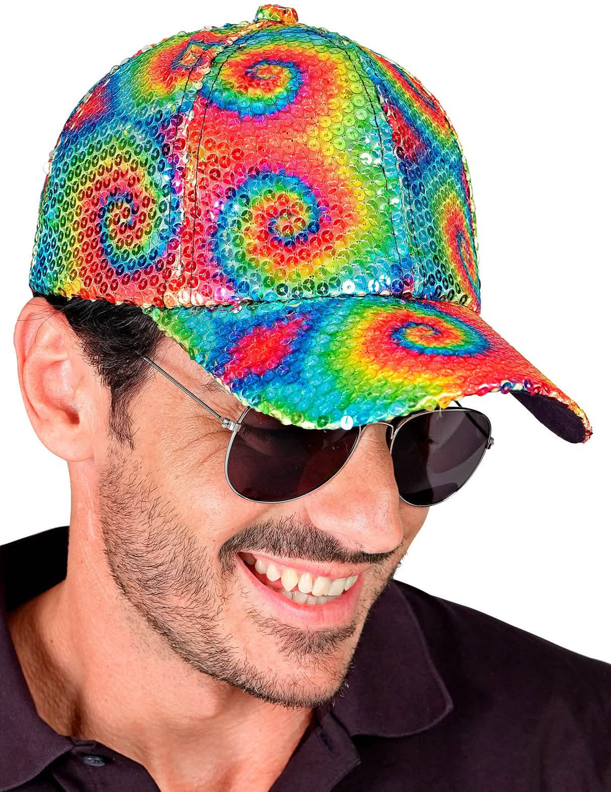 Casquette à sequins tie and dye pour adulte multicolore