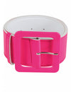 Mise en situation de la ceinture large rose fluo pour adulte