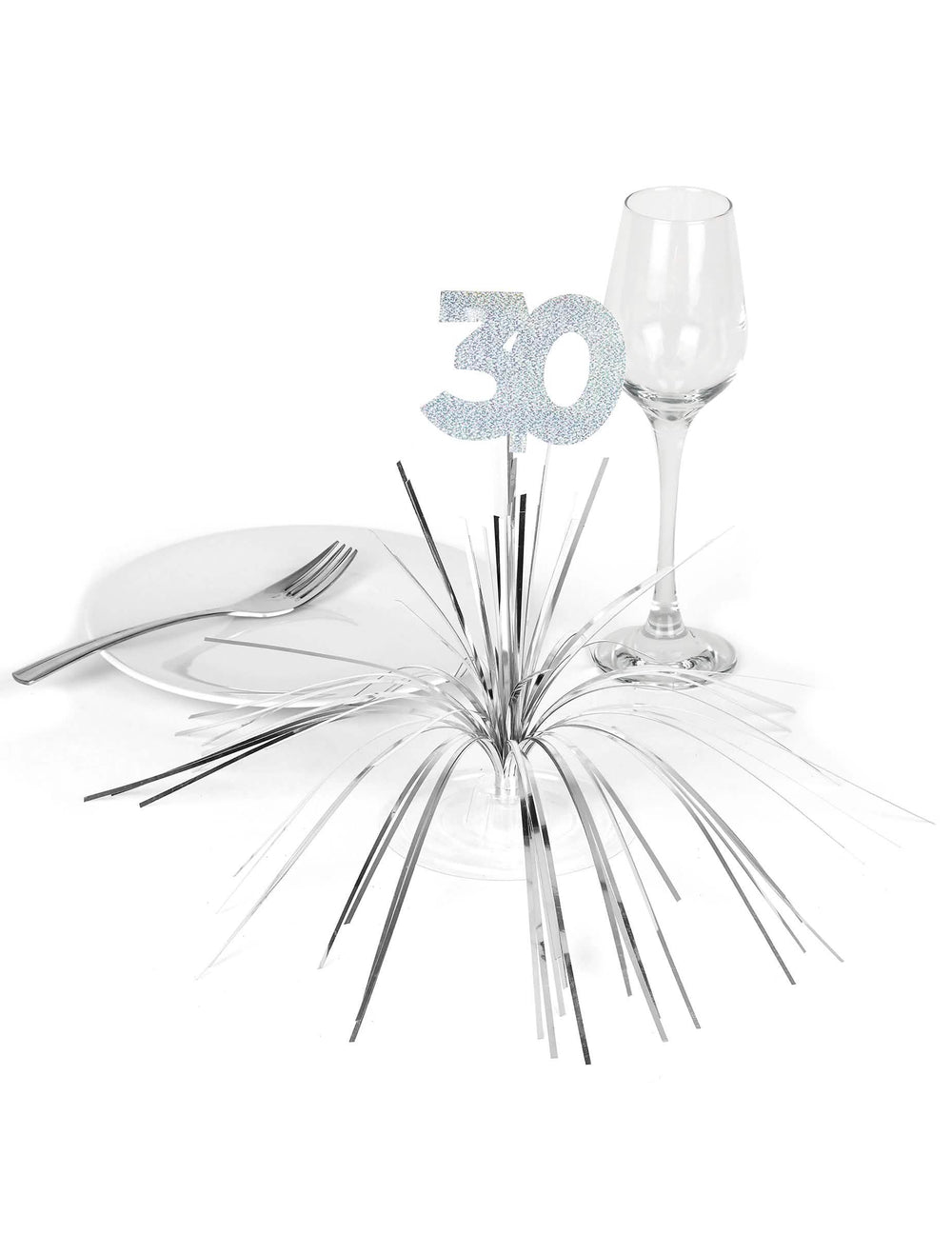 Mise en situation du centre de table 30. Geburtstag