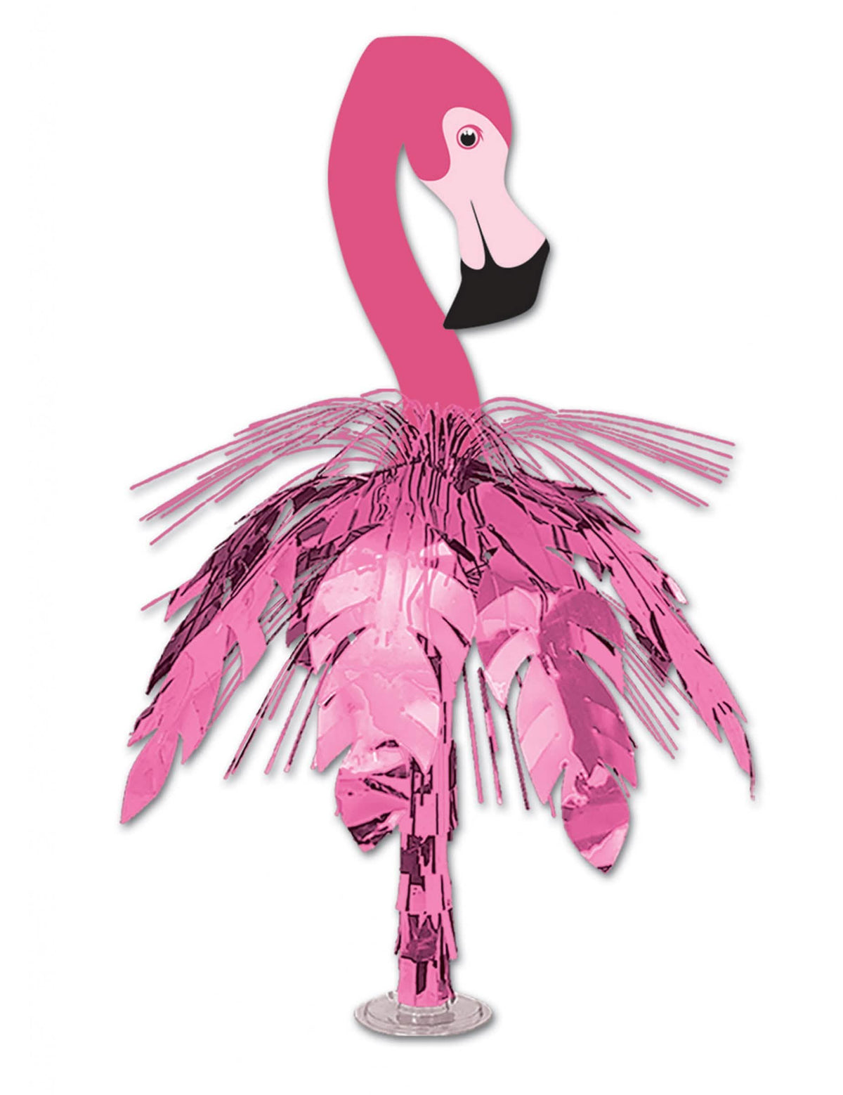 Centre de table en cascade flamant rose pour déco exotique rose métallisé