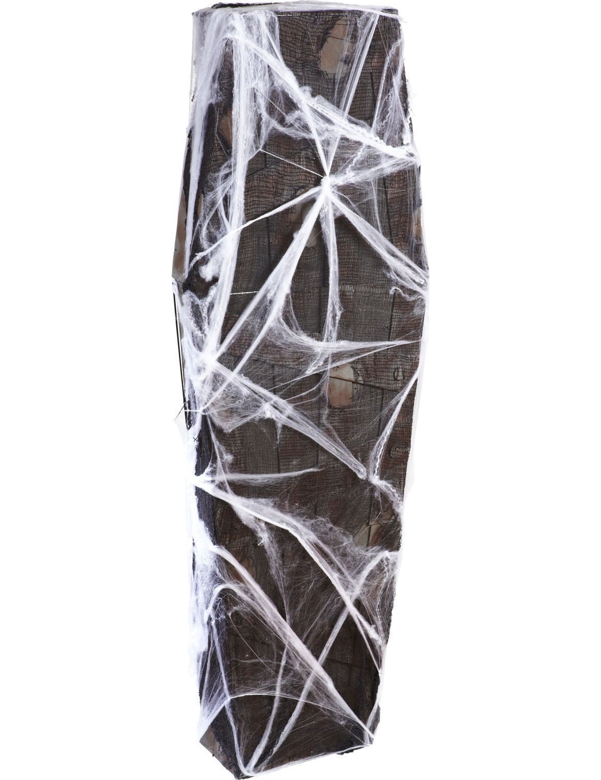Cercueil Halloween pour décoration avec toile d'araignée blanche