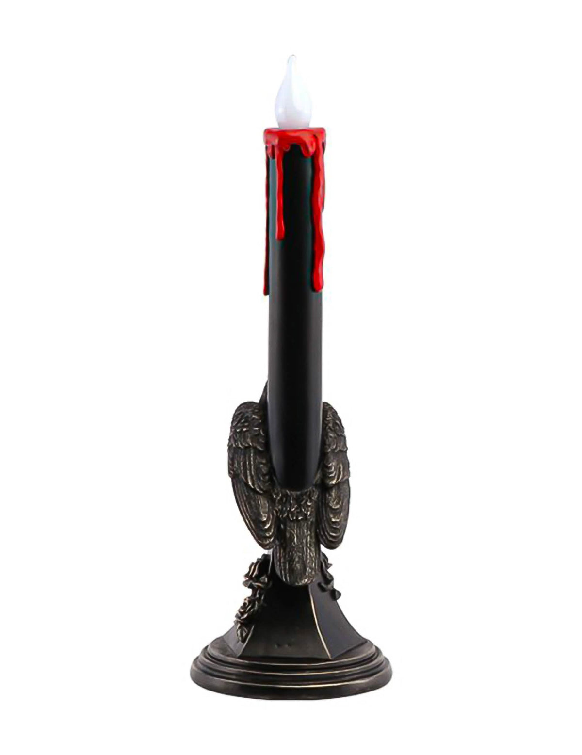Halloween LED-KerzenstÃ¤nder Rabe und TotenschÃ¤del 45,5 cm