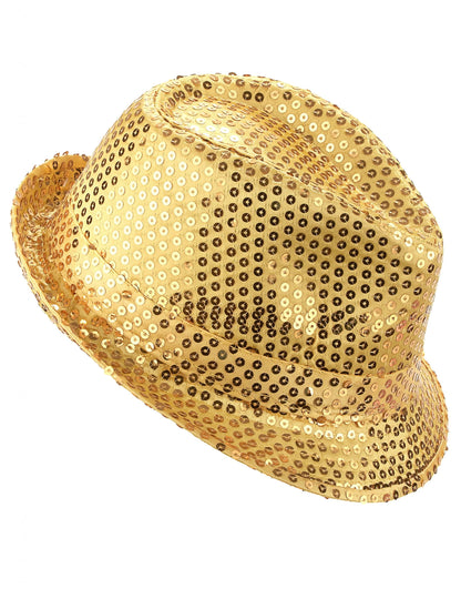 Paillettenhut gold für Erwachsene