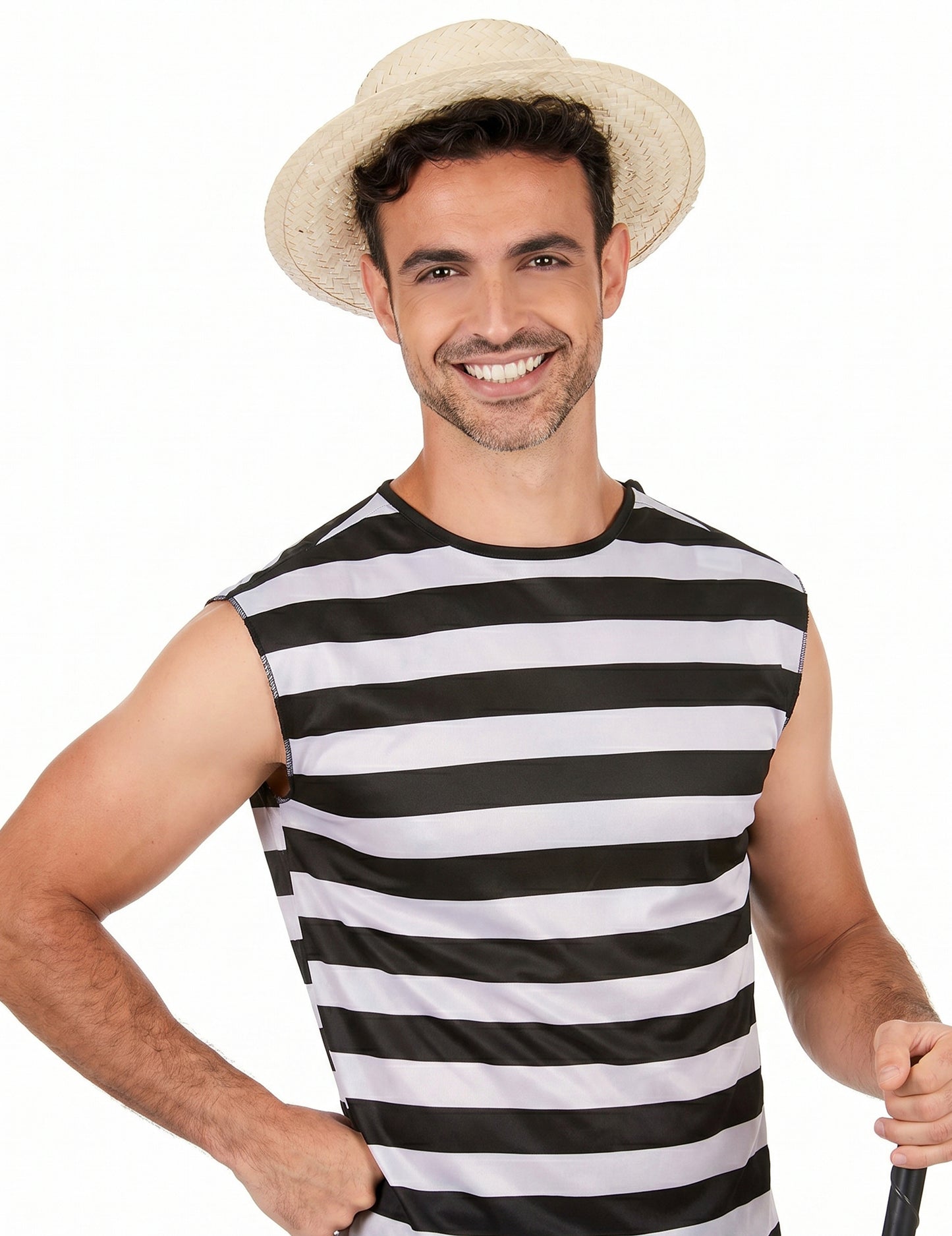 Chapeau canotier en paille adulte