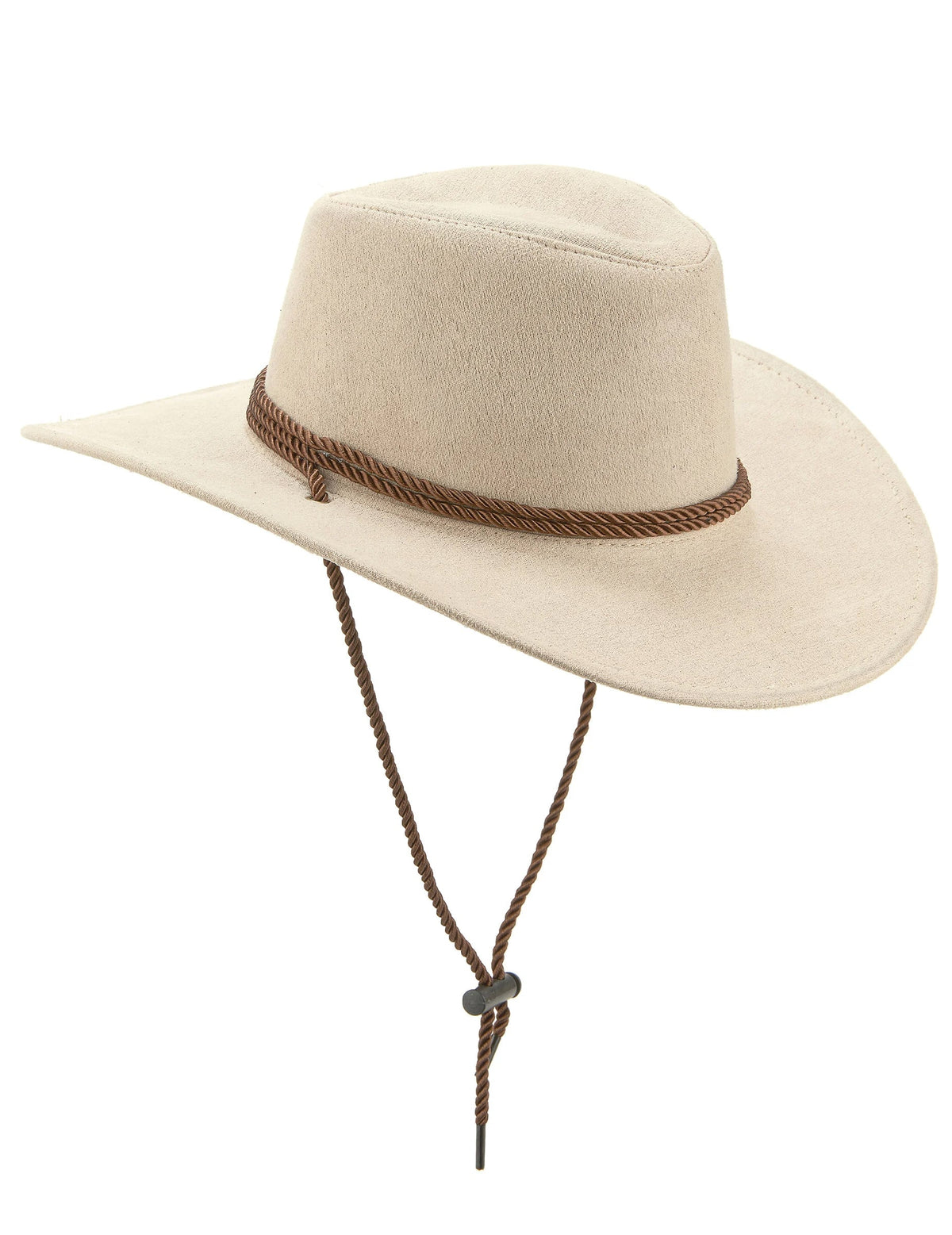 Beiger Cowboy-Hut aus Wildlederimitat