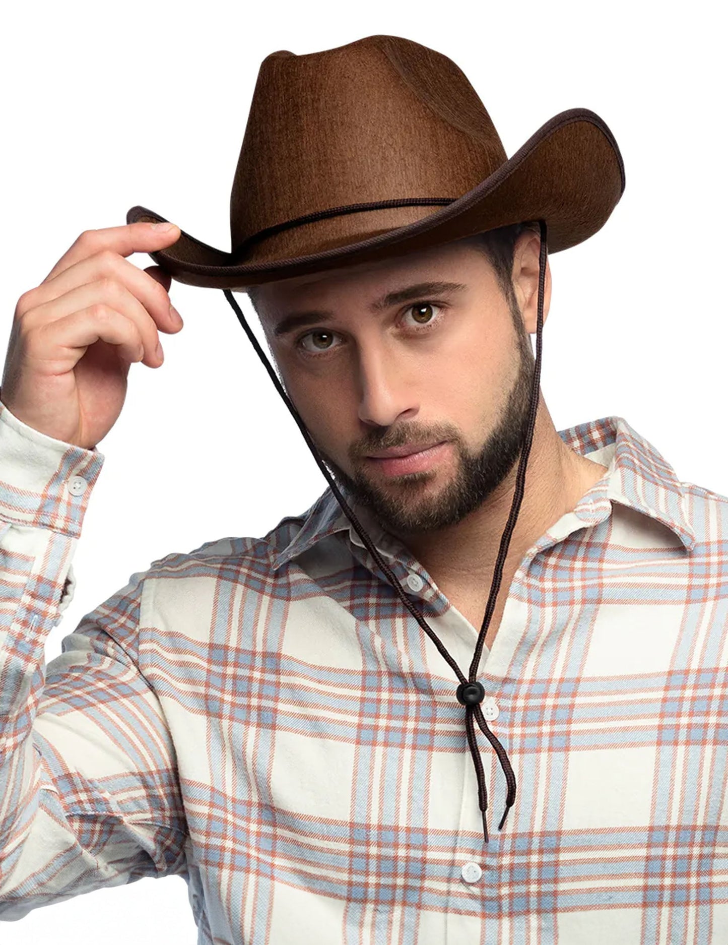 Vue de face du chapeau cowboy