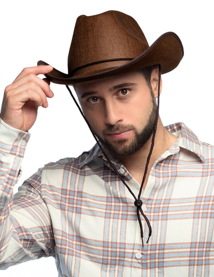 Vue de face du chapeau cowboy