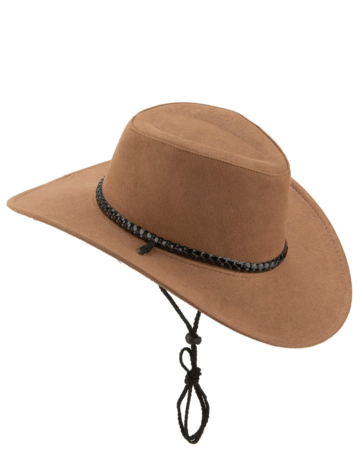Cowboy-Hut Luxus für Erwachsene Braun aus Wildleder