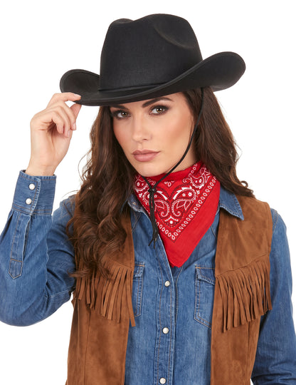 Cowboyhut für Erwachsene schwarz