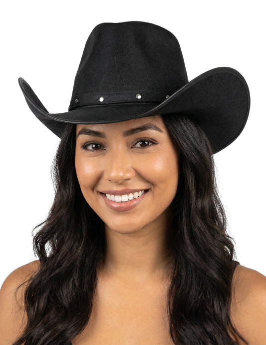 Cowboy-Hut in schwarz für Erwachsene