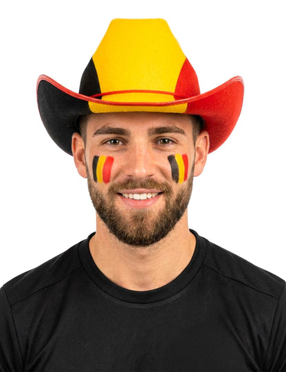Cowboyhut Belgien für Fans Erwachsene