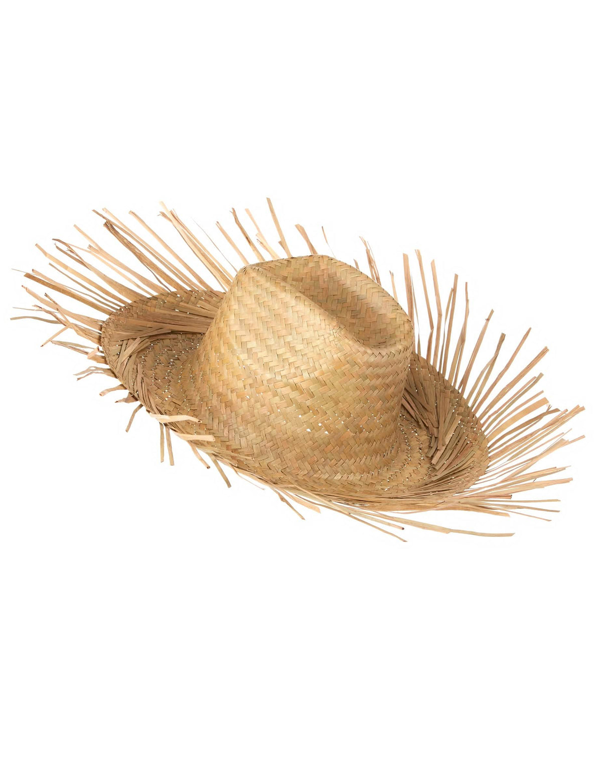 Seitenansicht des Strohhuts für Herren