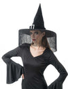 Hexen-Hut mit Fransen schwarz fÃ¼r Damen und Herren