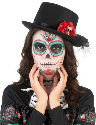 Schwarzer Zylinder Dia de los Muertos