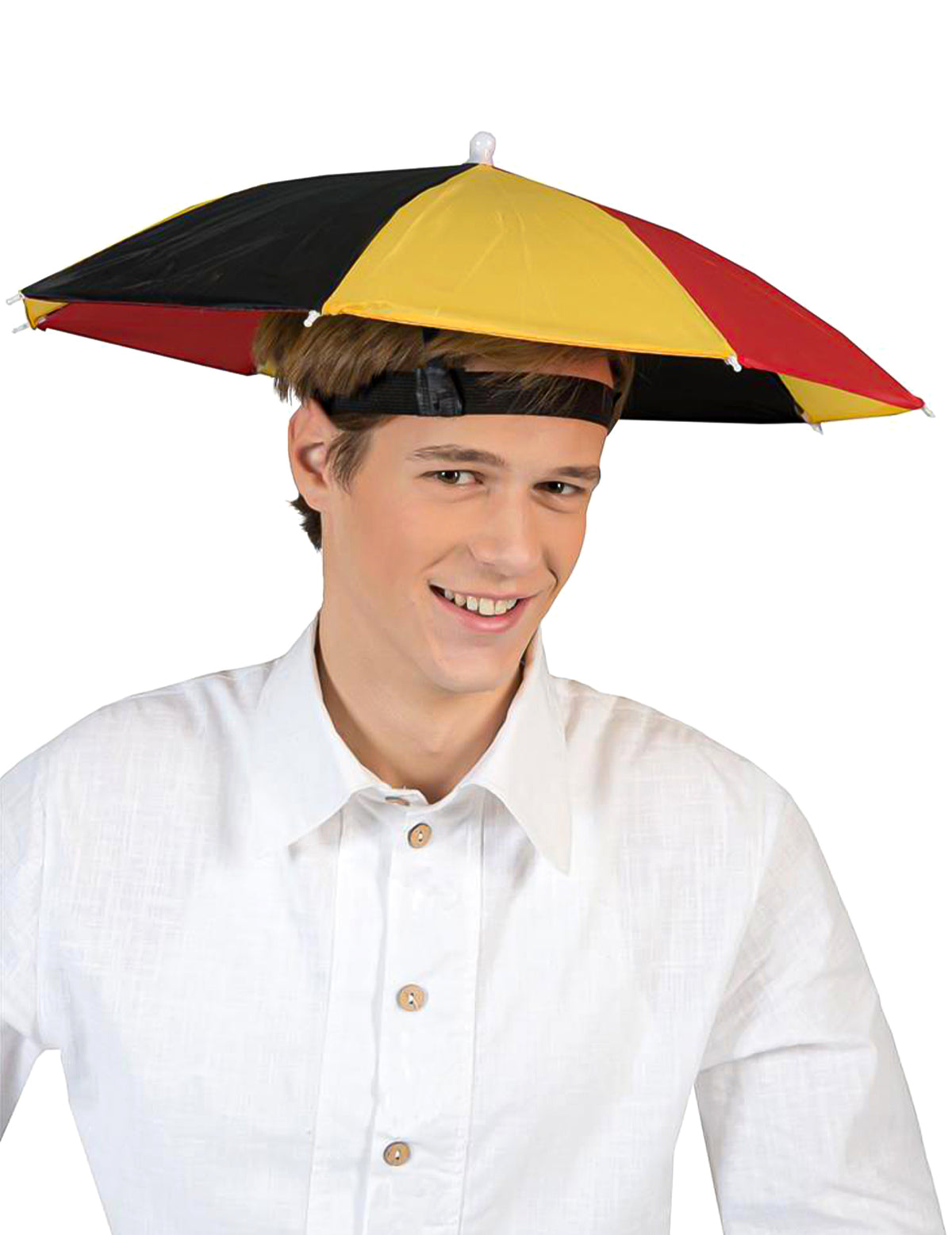 Fan-Regenschirmhut Tricolor für Erwachsene