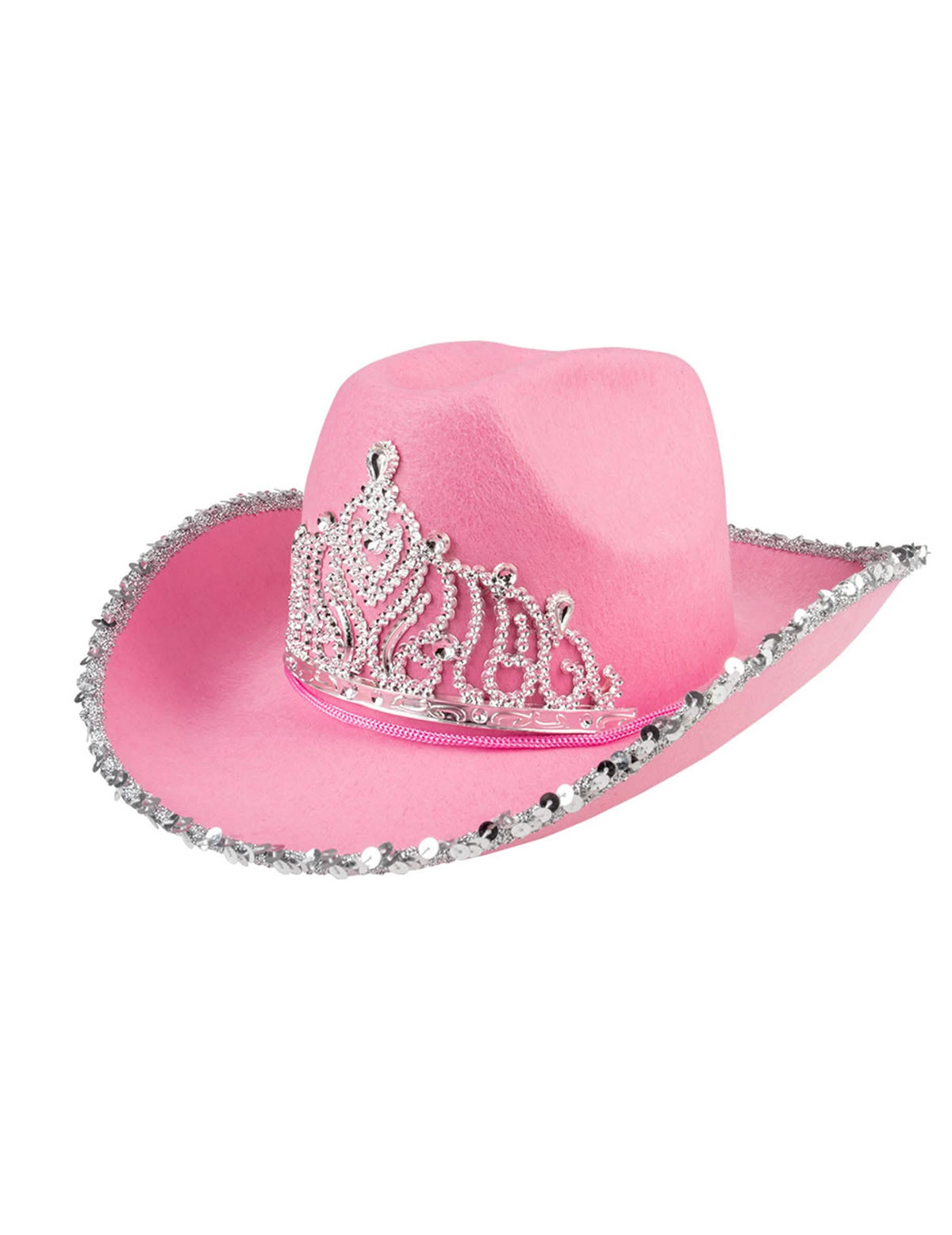 Seitenansicht des Cowboy-Prinzessinnenhuts