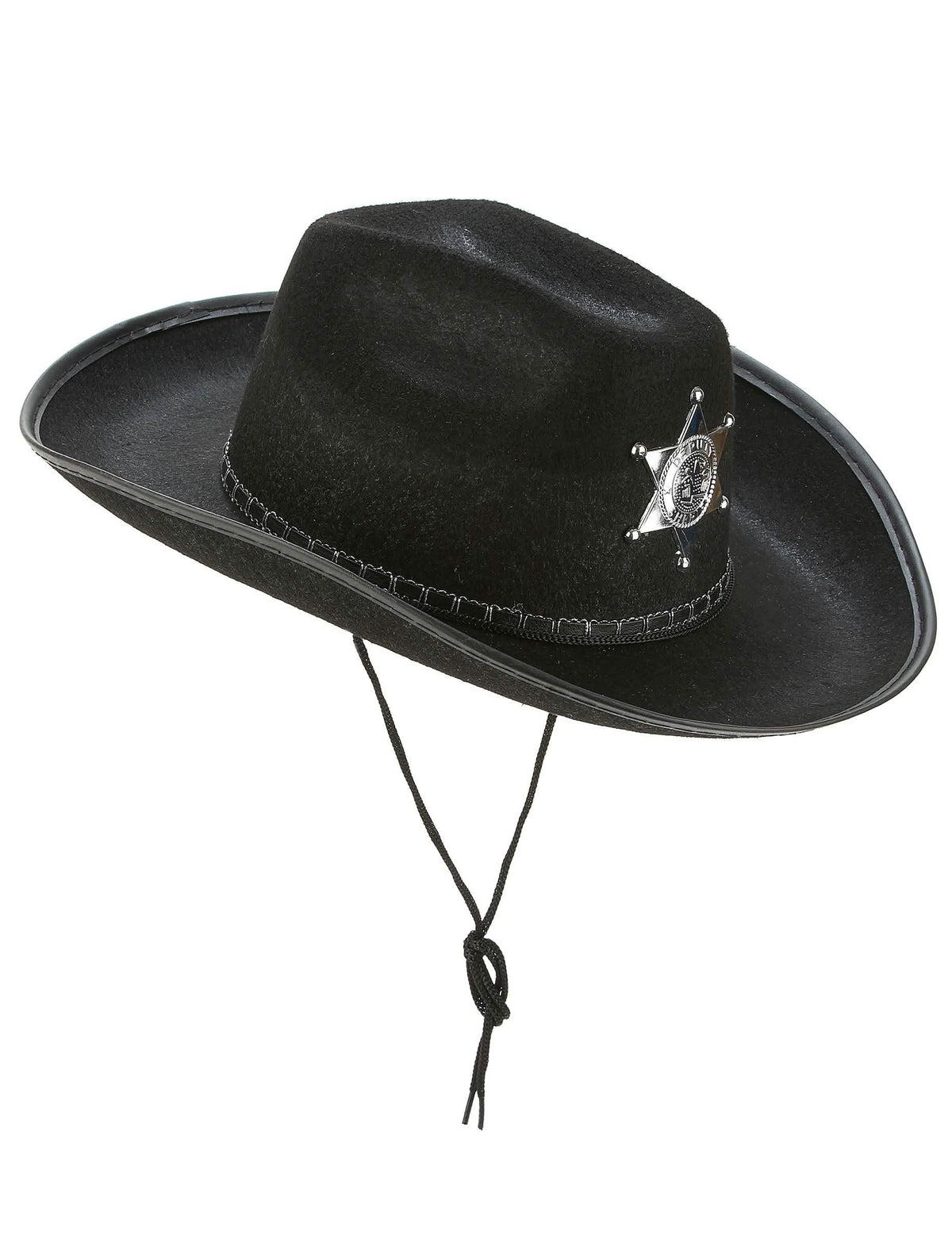 Cowboy-Hut Sheriff für Erwachsene schwarz