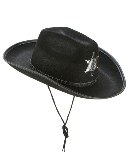 Chapeau Sherif noir adulte