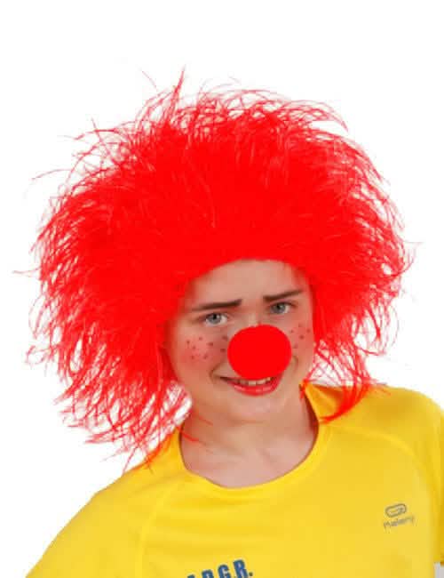 Clown-Perücke für Kinder Rot