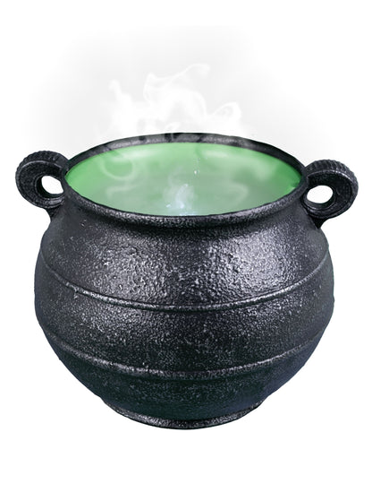 Vue de face avec effet de fumée du Chaudron de sorcière avec brumisateur pour décoration