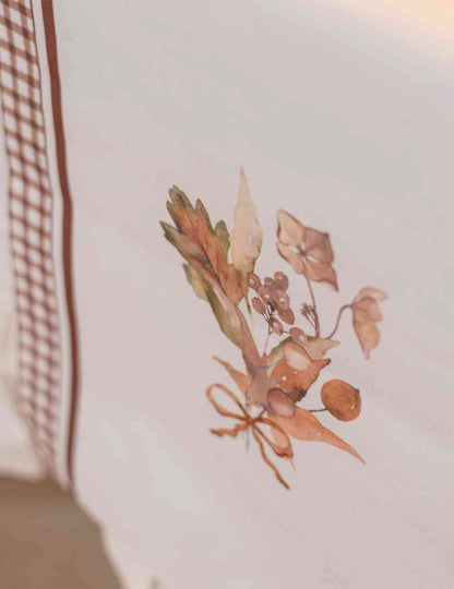 Tischläufer Herbststrauß Creme & Auburn Textil 28 cm x 3 m