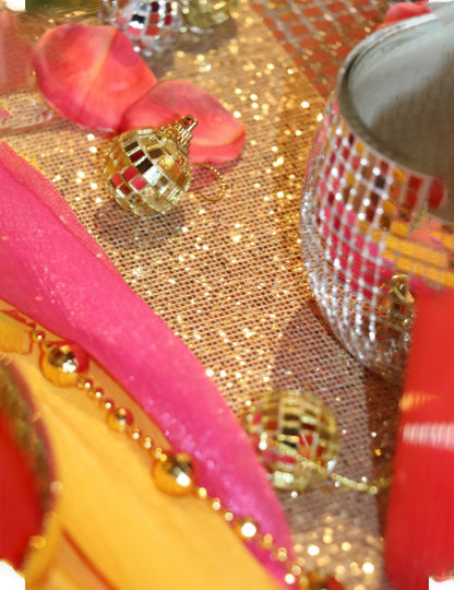 TischlÃ¤ufer Gold glitzernd - 28cm x 3m