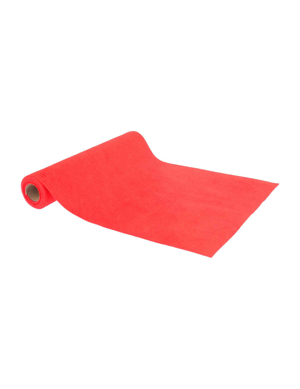 Tischläufer Samt Rot & Gold gestreift 28 cm x 3 m