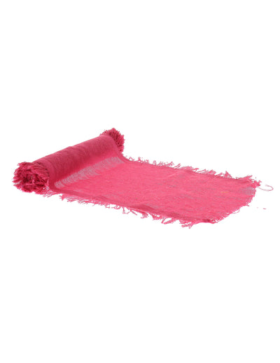 Tischläufer aus rosa Stoff 30 cm x 3 m