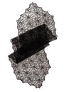 Tischläufer Spinnennetz aus schwarzer Spitze (44 cm x 1,82 m)