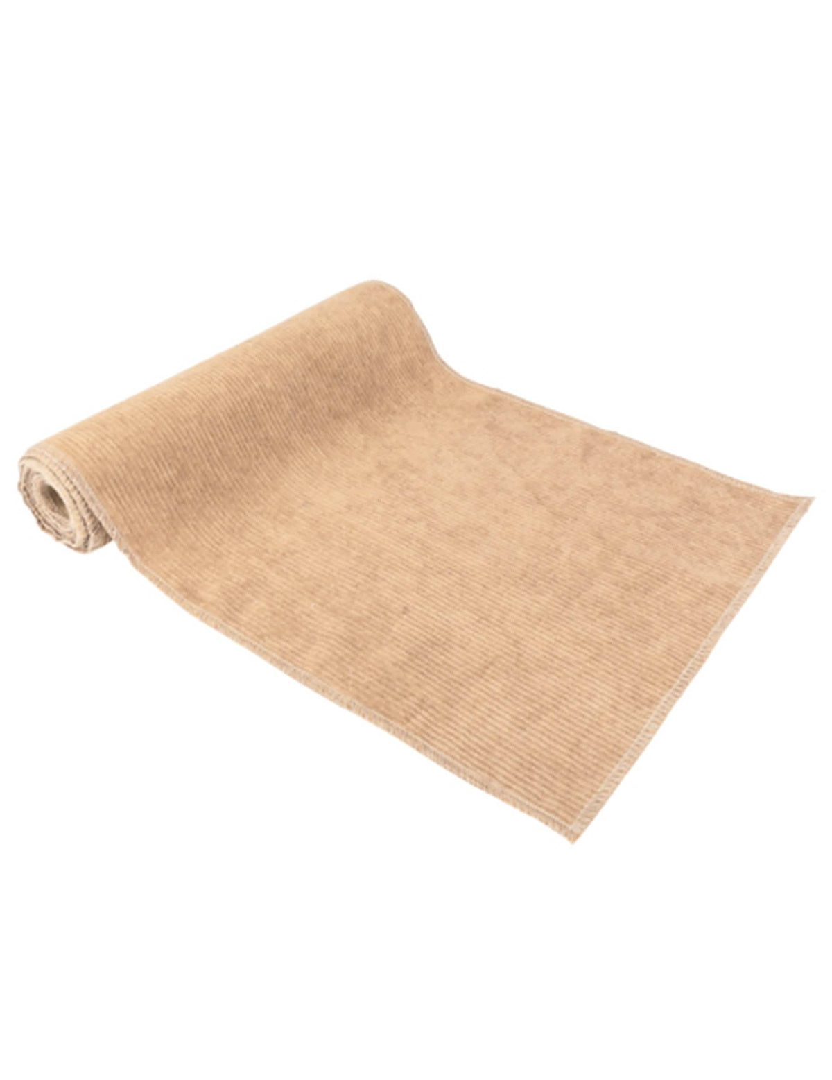 Chemin de table velours côtelé pour mariage beige