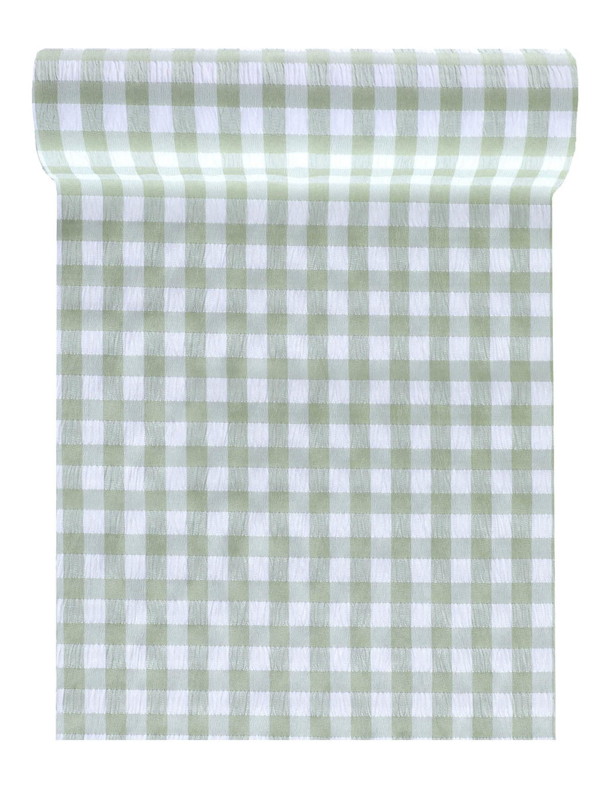 Chemin de table vichy menthe en polyester