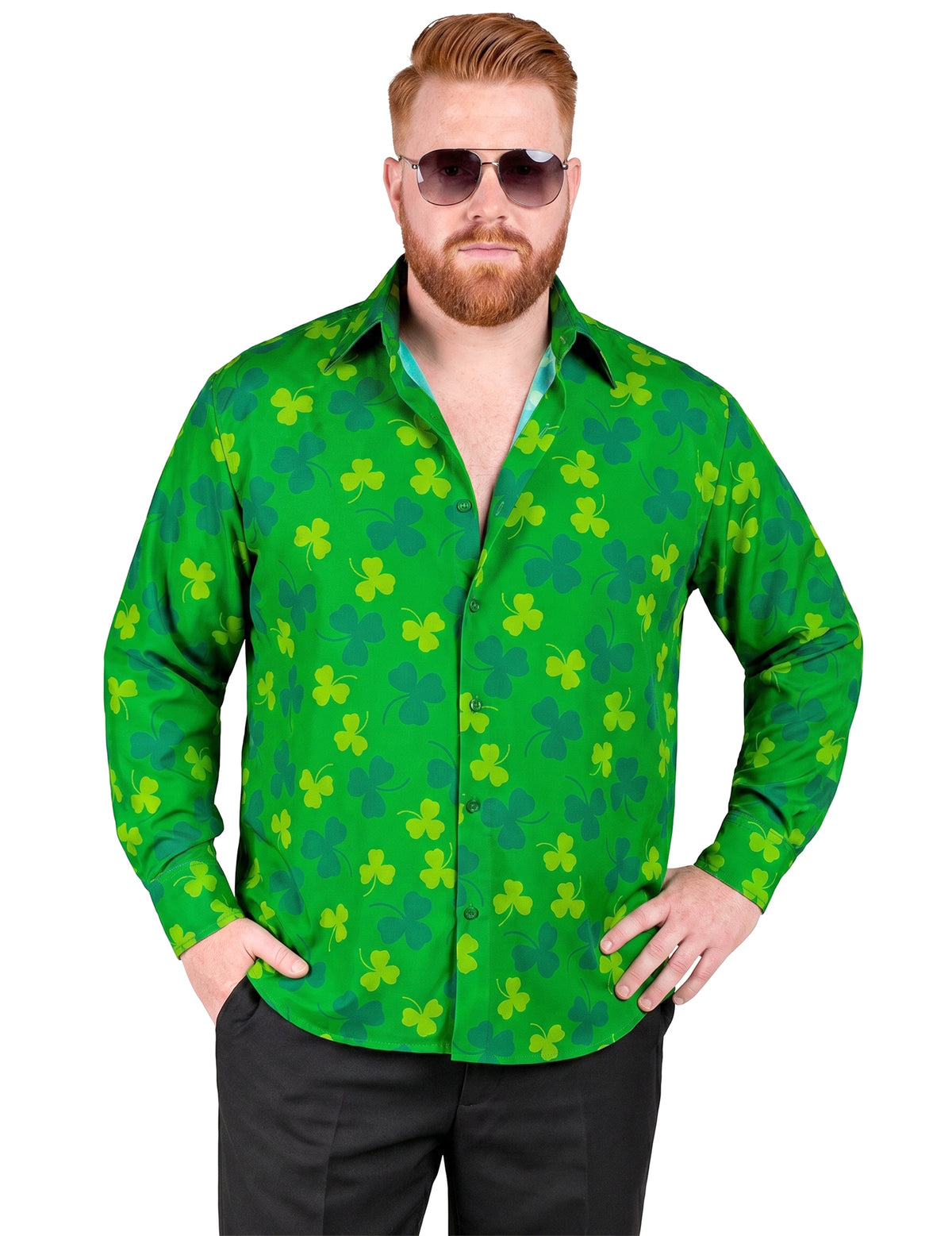 Kleeblatt Langarmshirt Herren St. Patrick's Day 