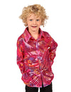 Chemise disco à paillettes rose enfant