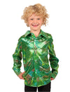Gr  nes Disco-Paillettenhemd f  r Kinder