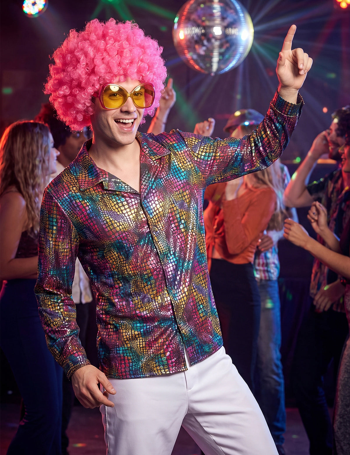 Disco-Hemd Kostüm für Herren