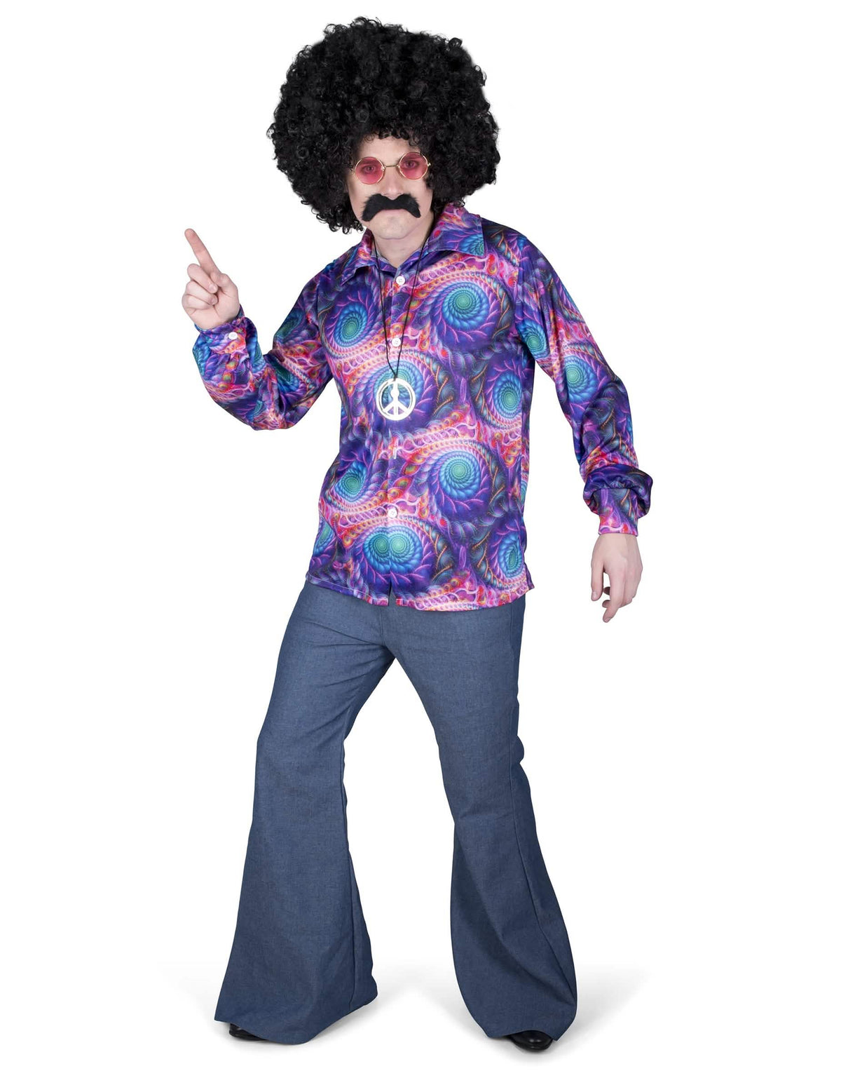 Überblick über das psychedelische Hippie-Hemd für Herren