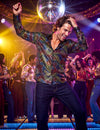 Chemise disco pour homme multicolore à paillettes haut de gamme