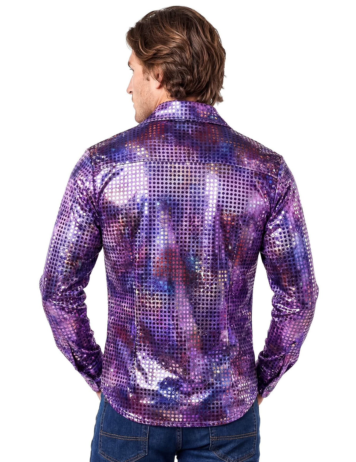 Vue de dos de la chemise disco pour homme
