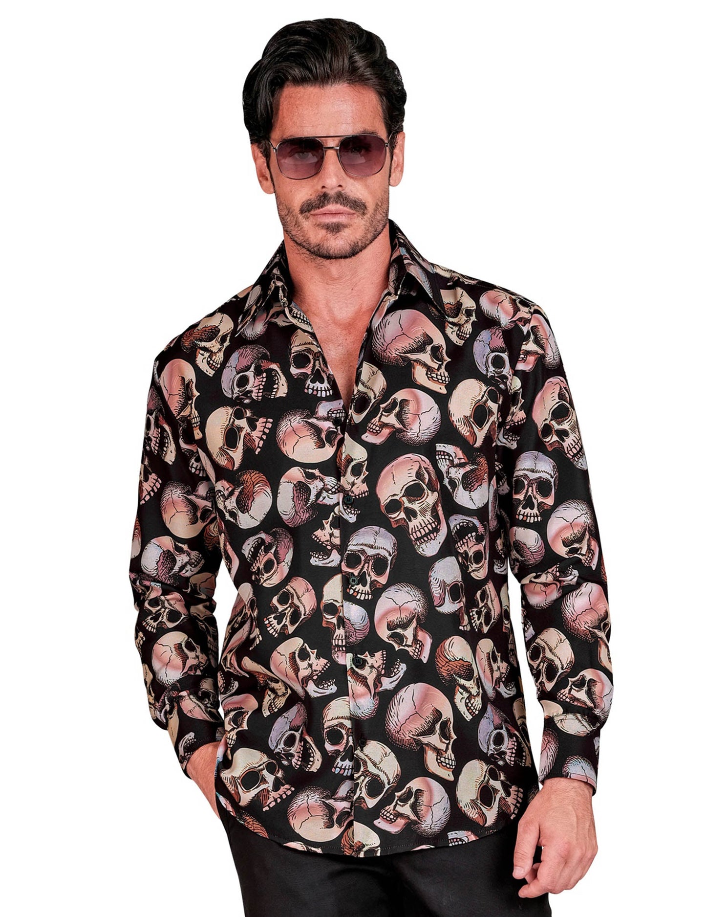 Herren Totenkopf Shirt