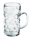 Großer Kunststoff-Bierkrug transparent 1000 ml