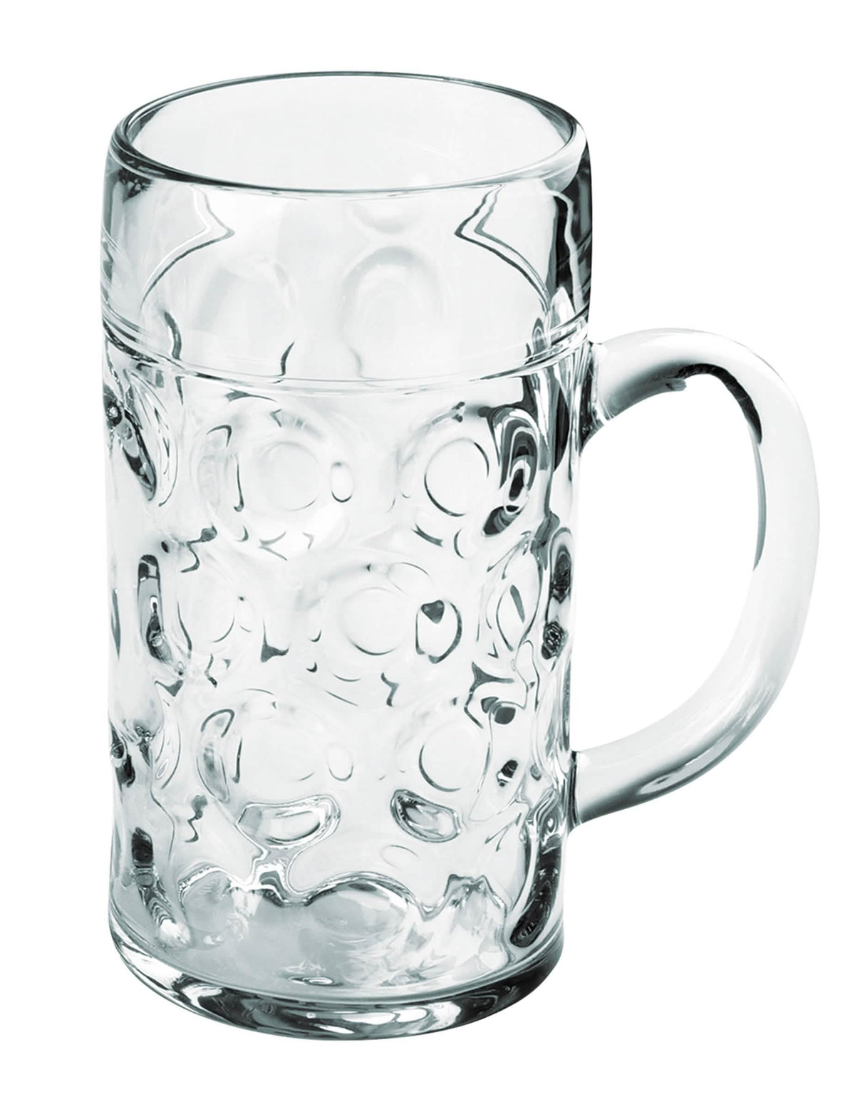 Großer Kunststoff-Bierkrug transparent 1000 ml