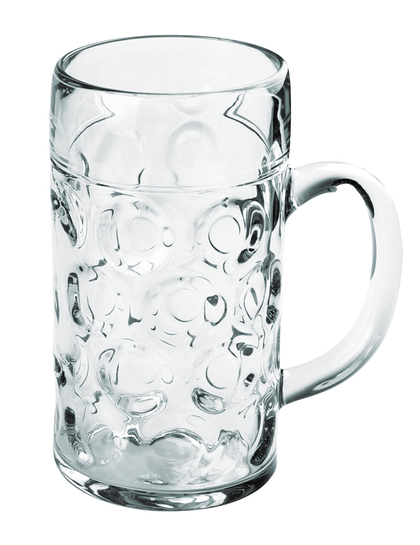 Großer Kunststoff-Bierkrug transparent 1000 ml