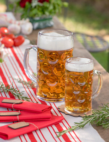 Großer Kunststoff-Bierkrug transparent 1000 ml