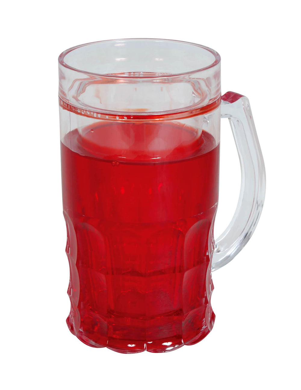 Vue de face de la chope de bière sanglante