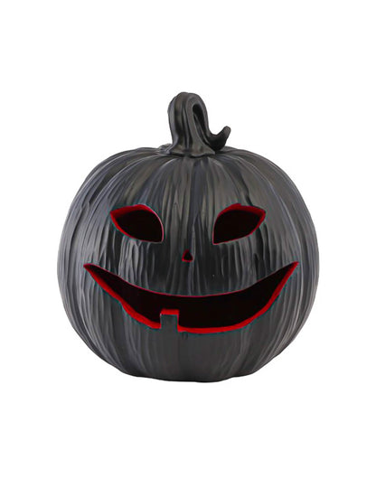 Deko-KÃ¼rbis mit LED-Beleuchtung Schwarz & Rot 25 x 24 x 25 cm