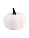 Citrouille effet velours blanc 7 cm
