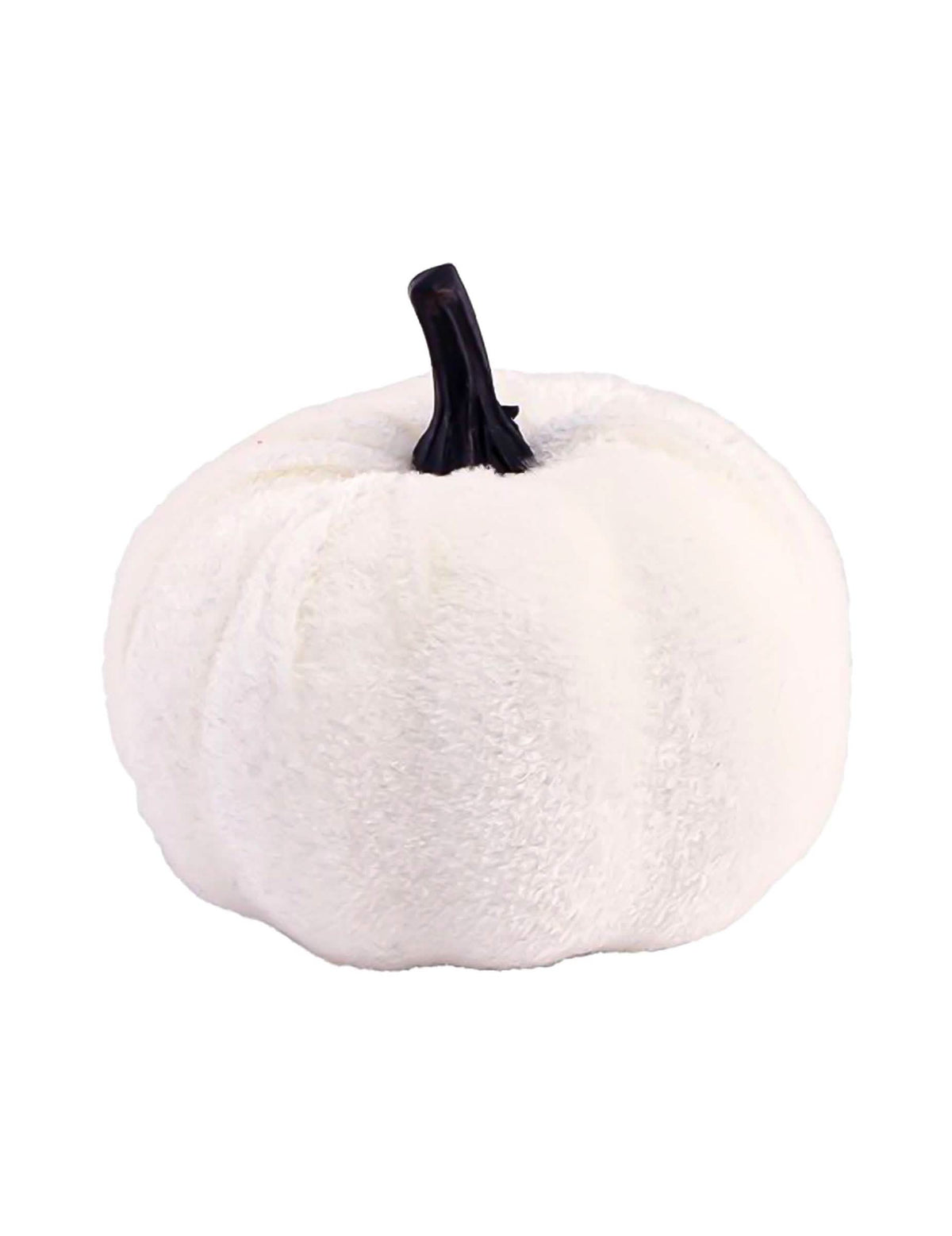 Citrouille effet velours blanc 7 cm