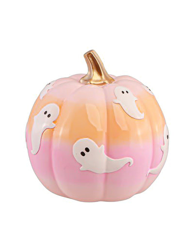 Halloween Deko-KÃ¼rbis Farbverlauf 14,8 cm mit Geistern