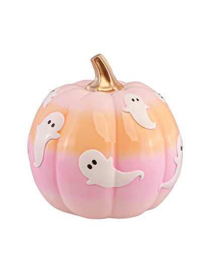 Halloween Deko-KÃ¼rbis Farbverlauf 14,8 cm mit Geistern