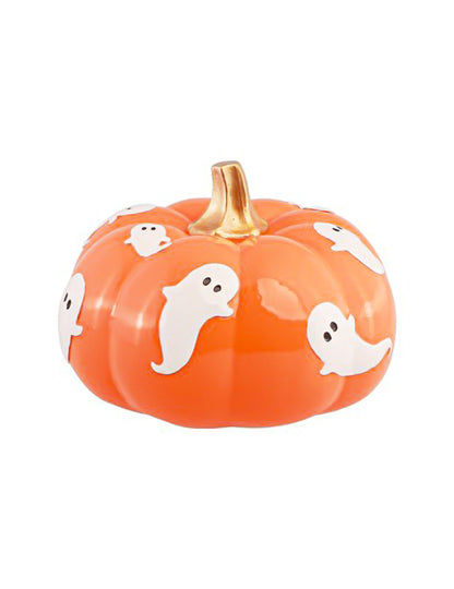 Deko-KÃ¼rbis mit Gespenstern Summerween Orange 15,5 cm